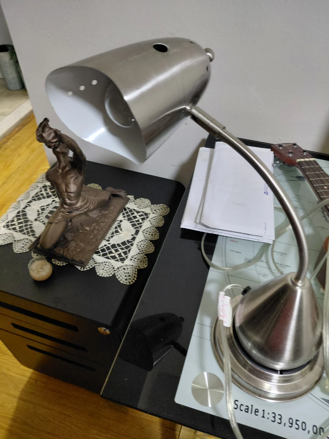 Silver Gooseneck Desk Lamp