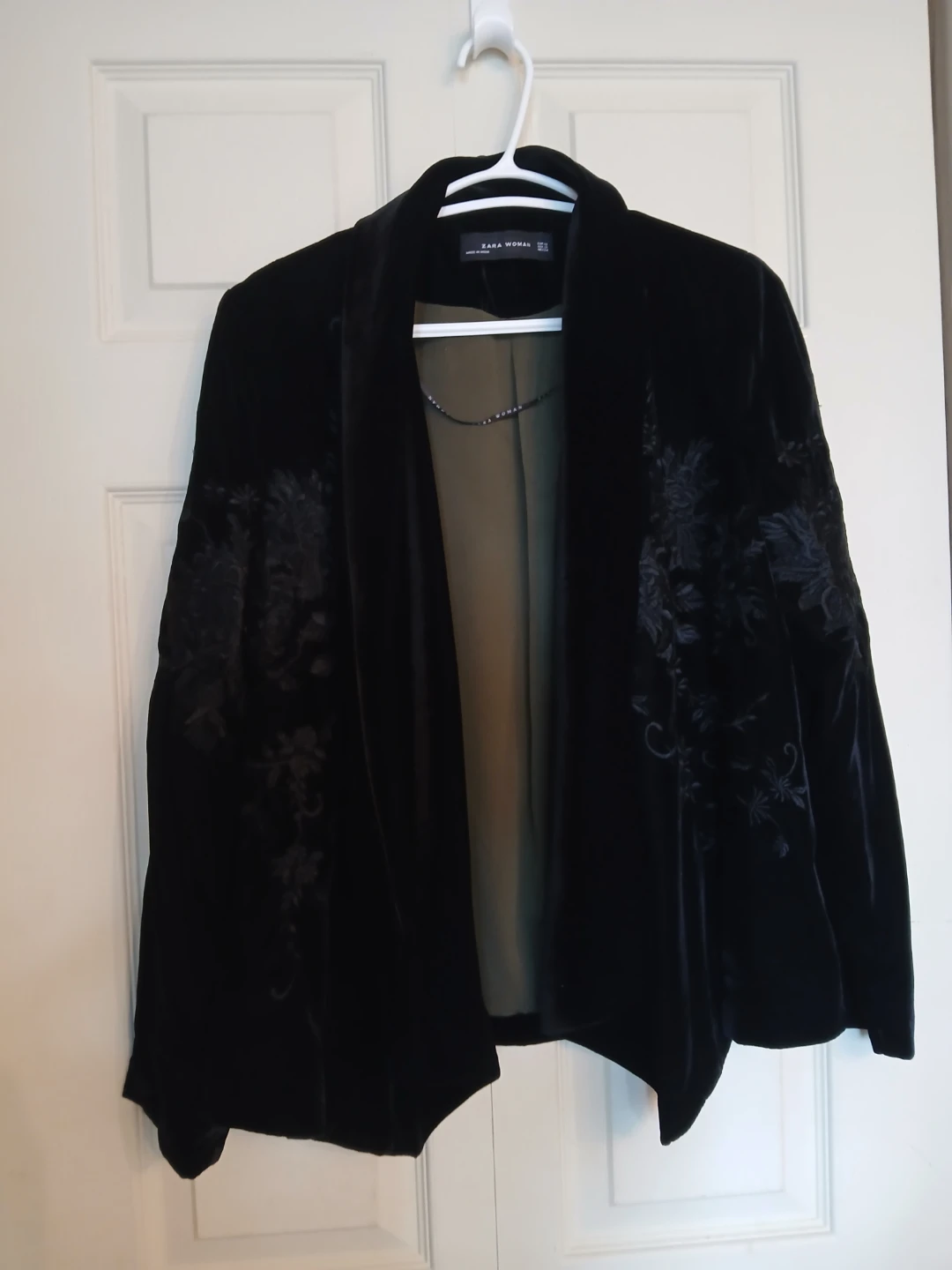 Zara rare embroidered velvety blazer - photo 2