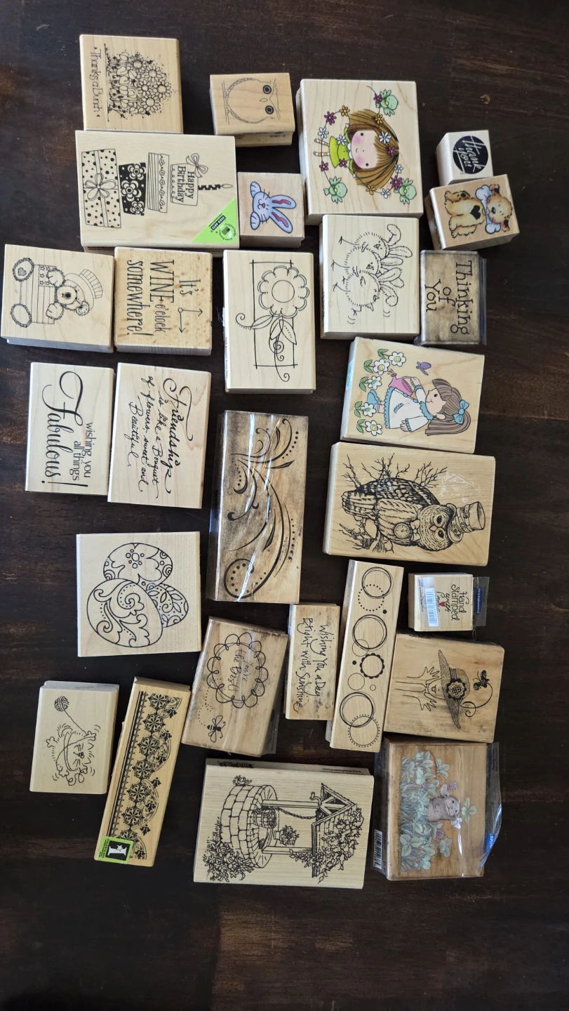 Assorted Rubber Stamps for Crafting