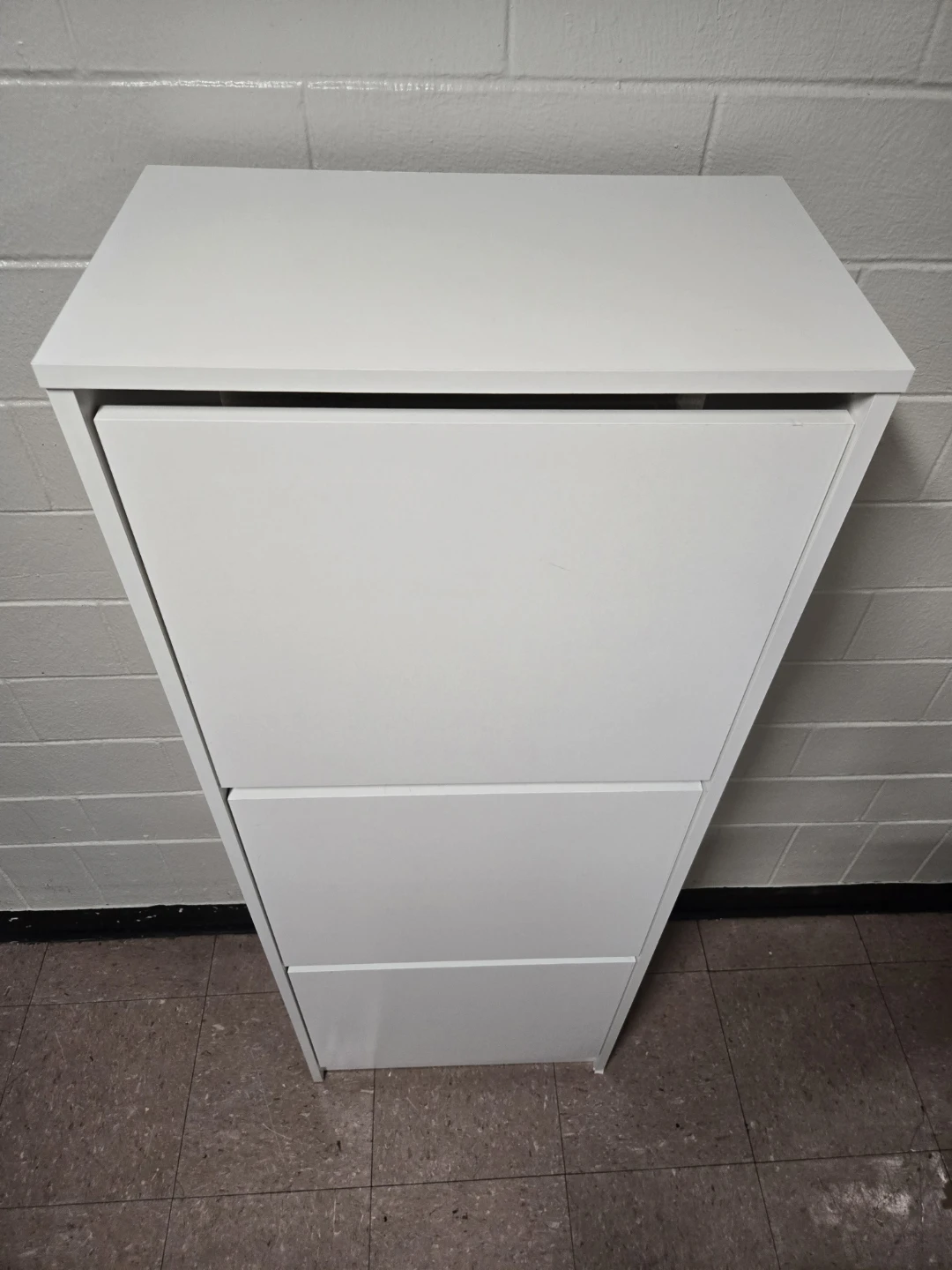 IKEA BISSA White 3-Tier Space Saving Shoe Cabinet Unit - photo 3