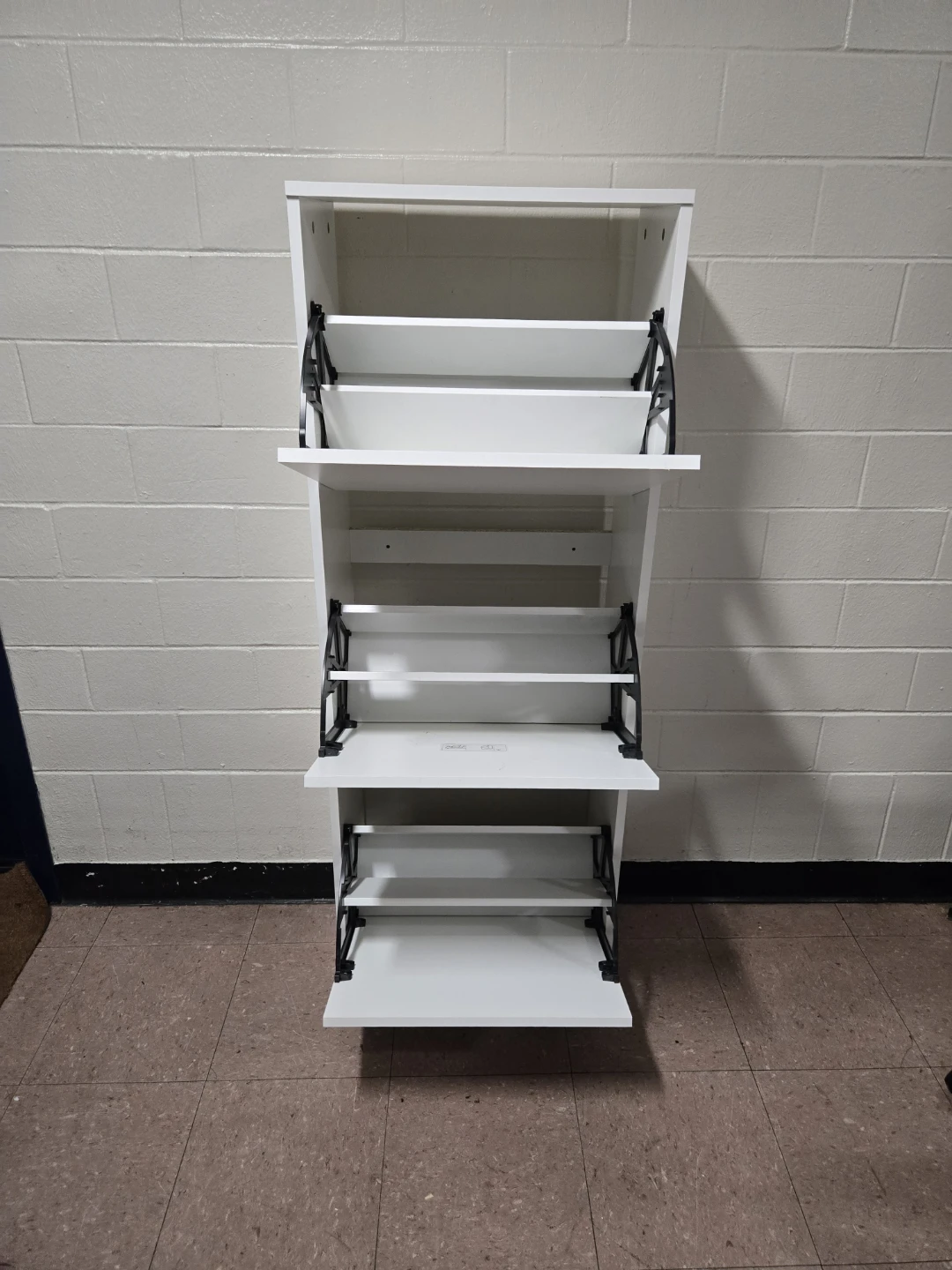 IKEA BISSA White 3-Tier Space Saving Shoe Cabinet Unit - photo 4