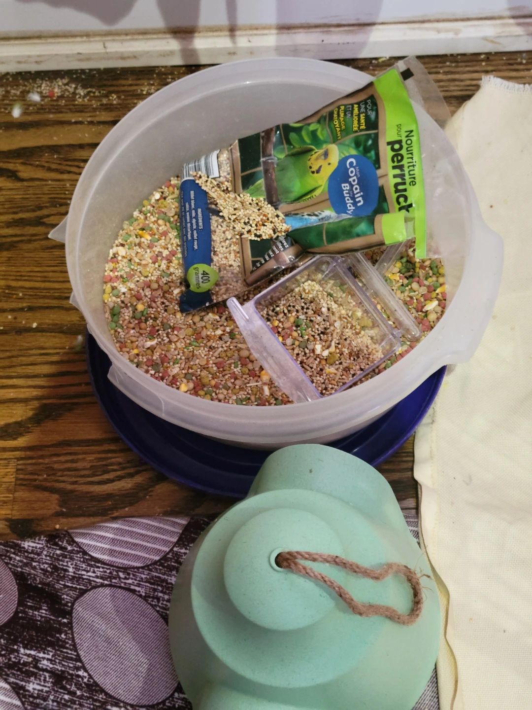 Large Bird Cage with Accessories and Seed