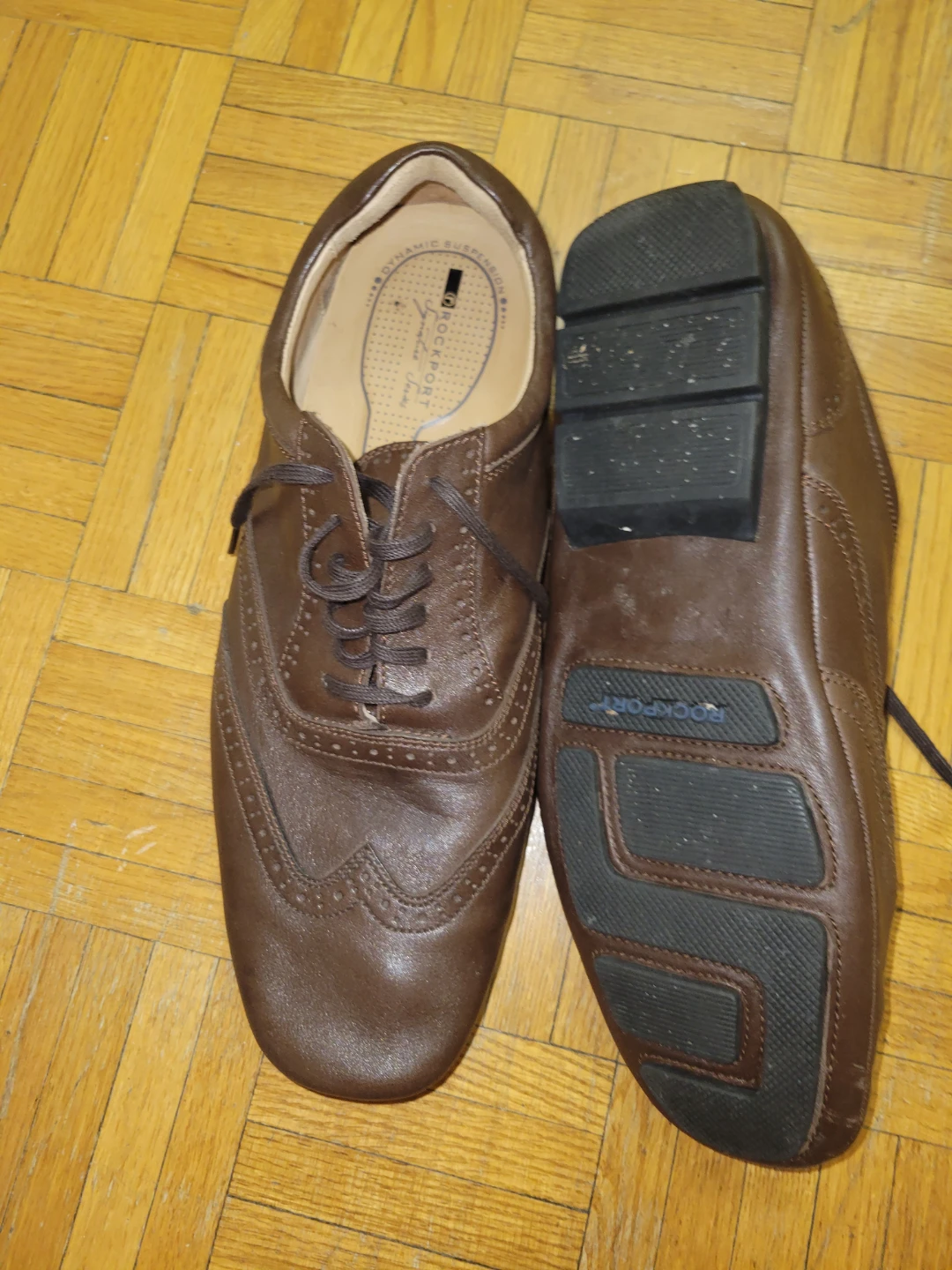 Rockport Brown Leather Wingtip Oxford Shoes - photo 2
