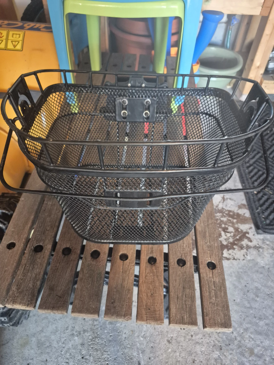 Black Mesh Bicycle Basket