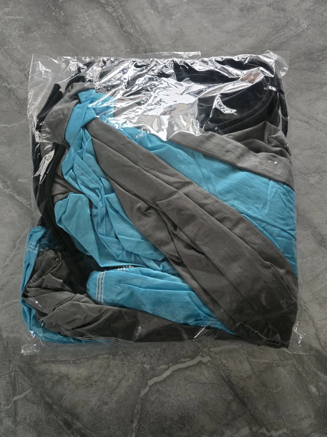 Blue and Grey Hammock with Ropes - photo 4