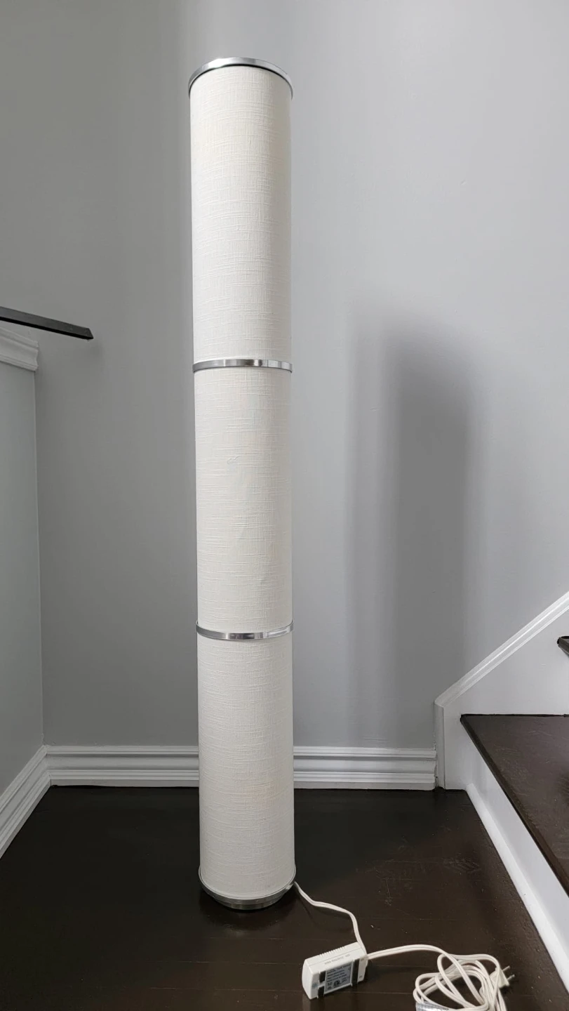 White Cylindrical Floor Lamp - photo 4