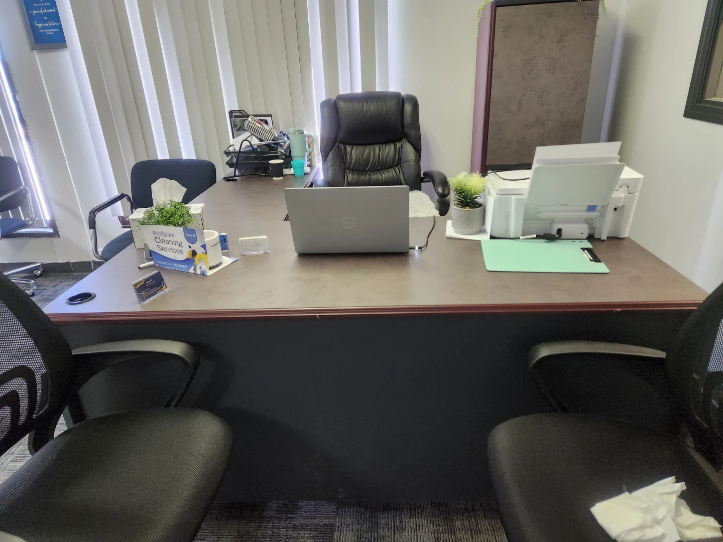 Office Desk with 1 Leather Chair - photo 3