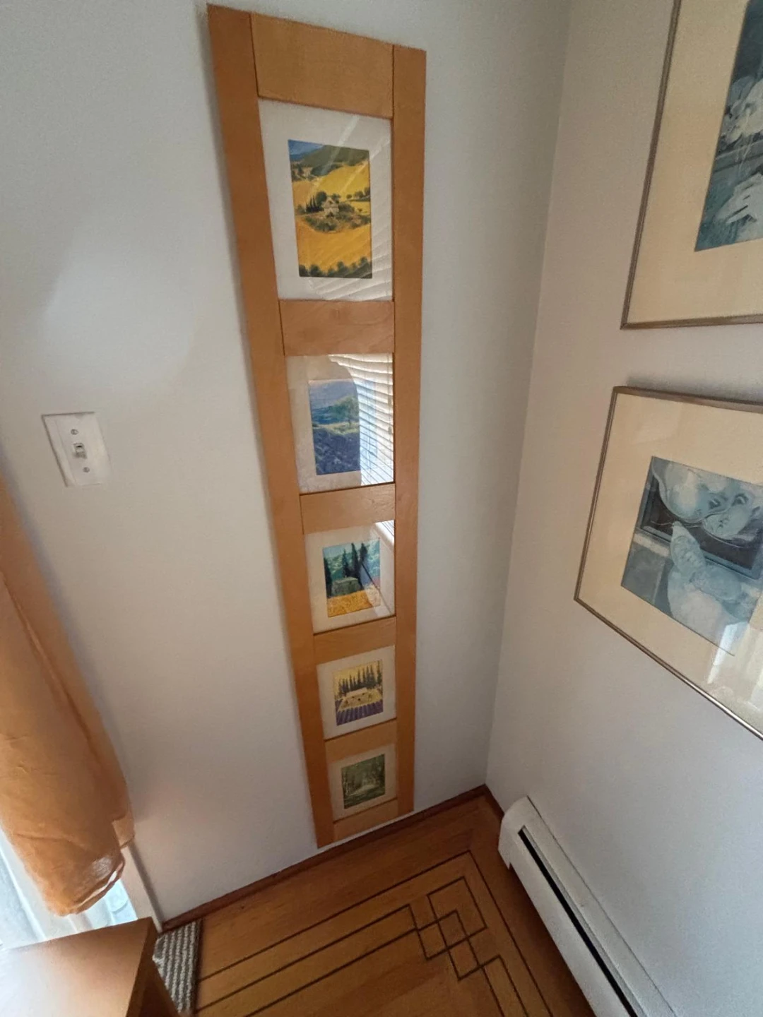 Vertical Wall Art with Four Landscape Prints