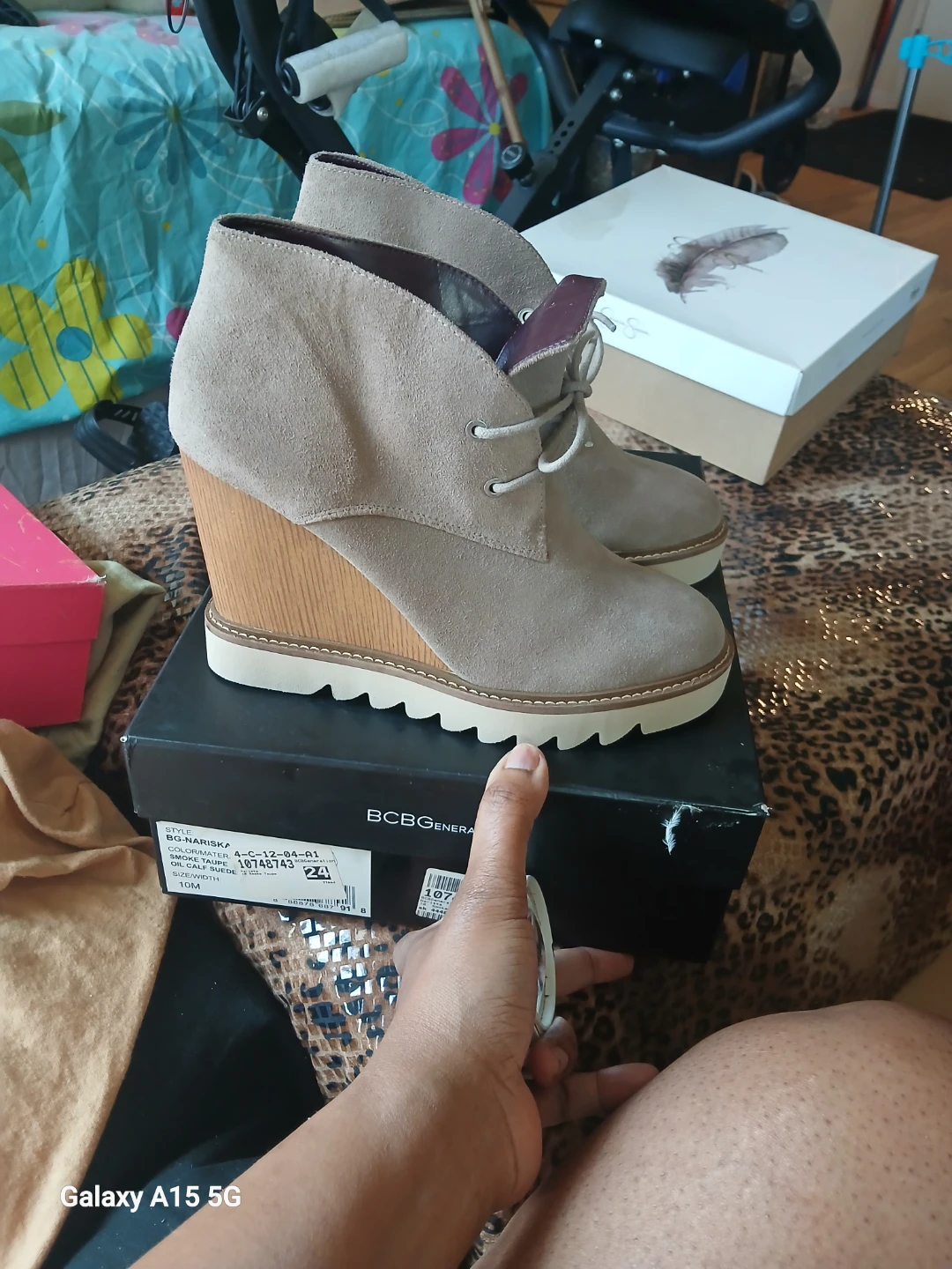 BCBG Generation "Nariskka" Wedge Booties