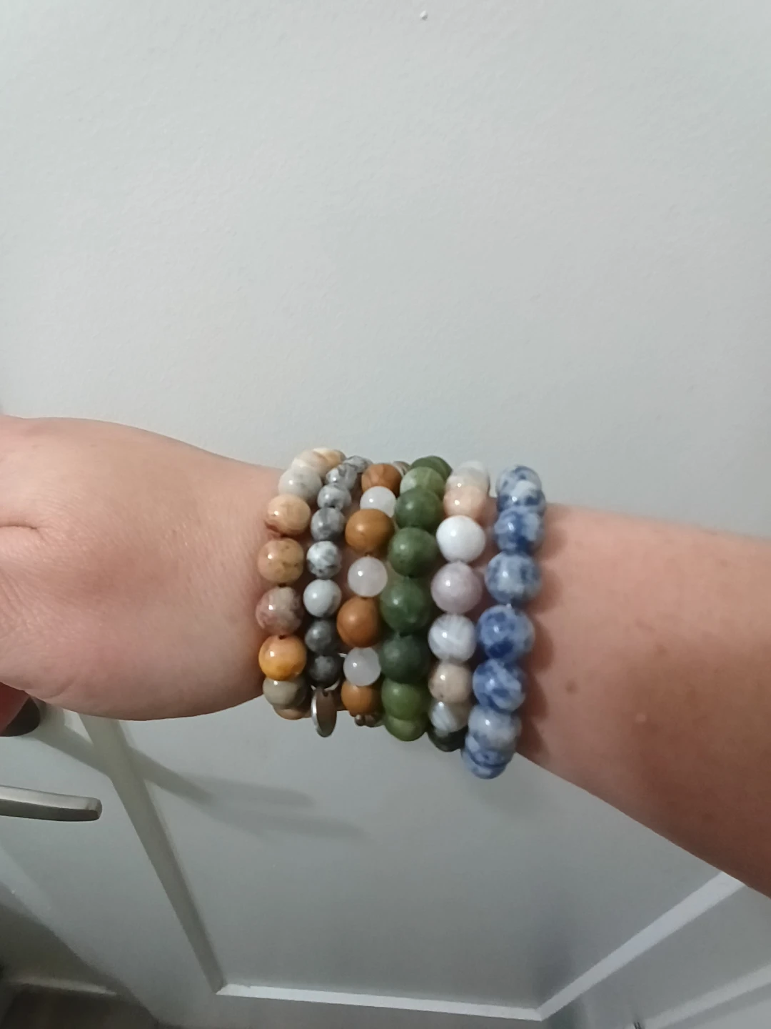 Set of 7 Mixed Beaded Stretch Bracelets Boho Stack - photo 2