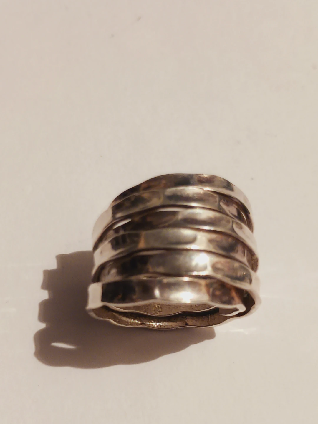 Sterling Silver 925 Stacked Spiral Ring. Size 6.