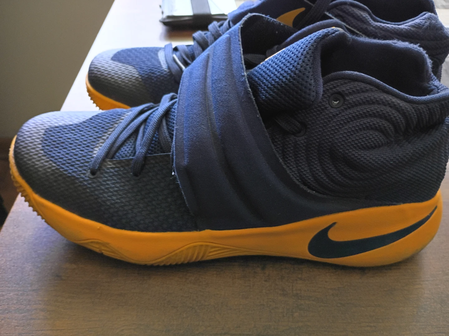 Nike Kyrie Flytrap II Navy Gold Basketball Shoes - photo 2