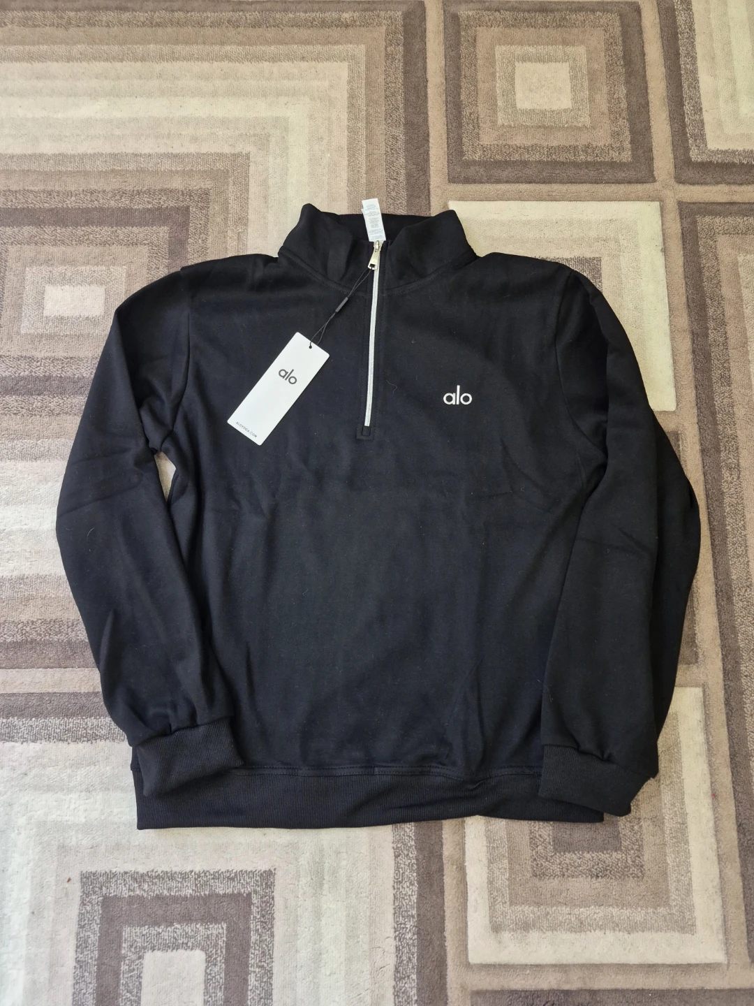 Alo Yoga Black Quarter Zip & Jogger Set - photo 2