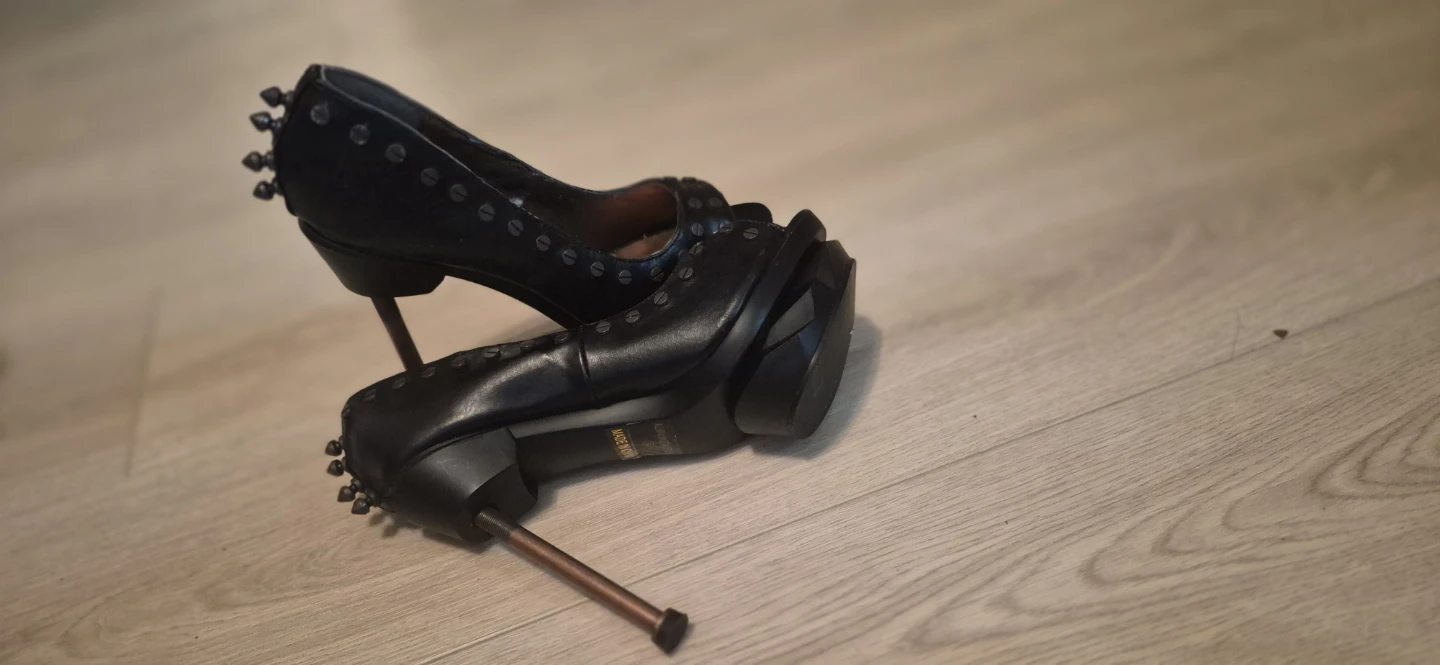 Metropolis ( Hades Footwear) Studded Peep-Toe Heels - photo 4