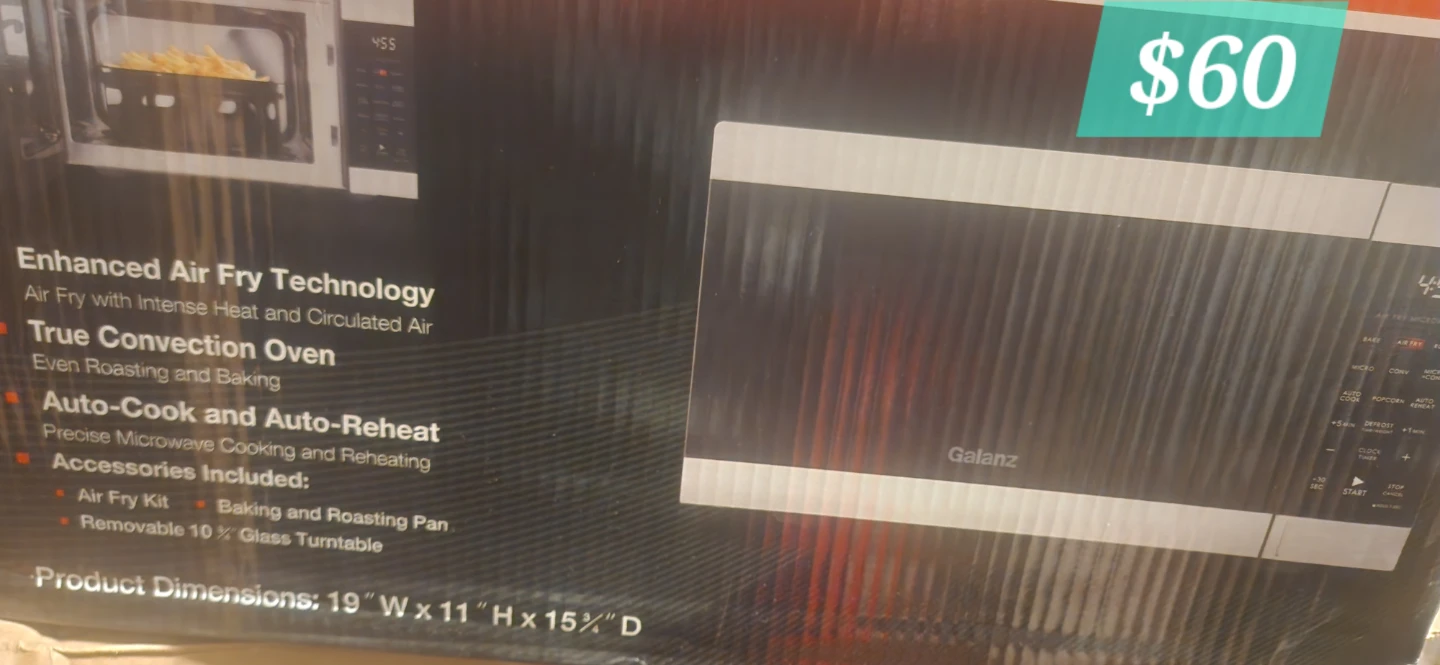 Galanz Microwave Oven with Enhanced Air Fry Technology