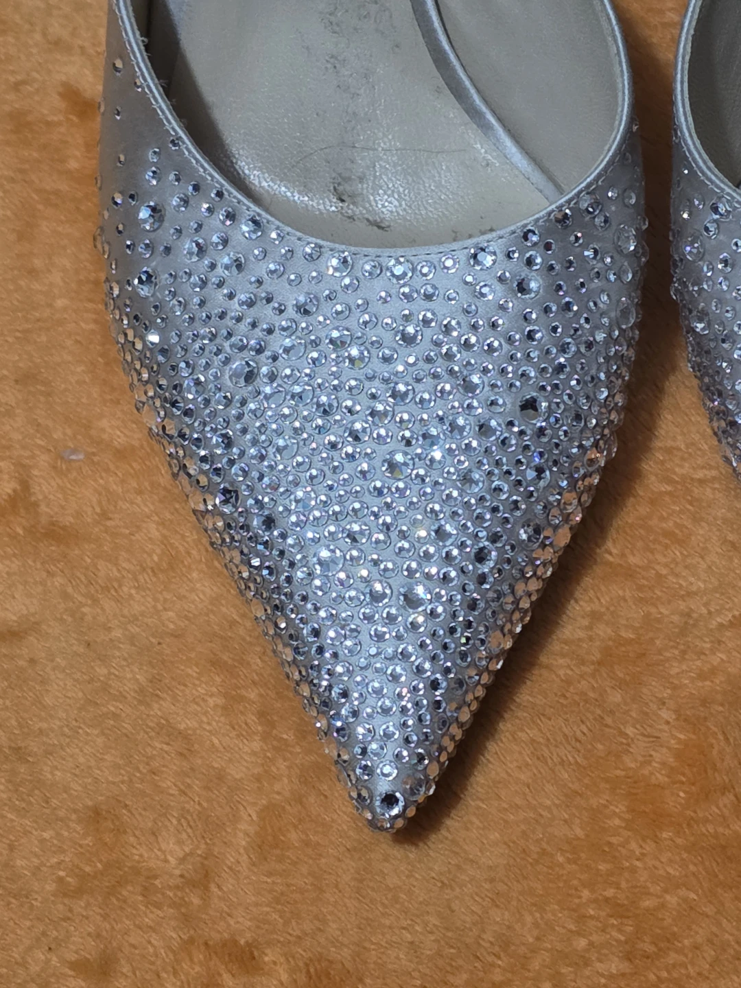 Jimmy Choo Silver Crystal Embellished Mules size 38 - photo 2