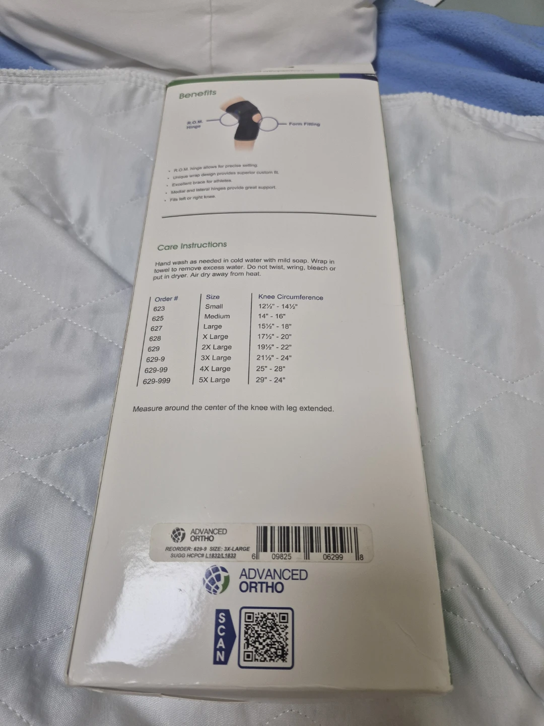 Advanced Ortho Hinged Knee Brace - 3X-Large