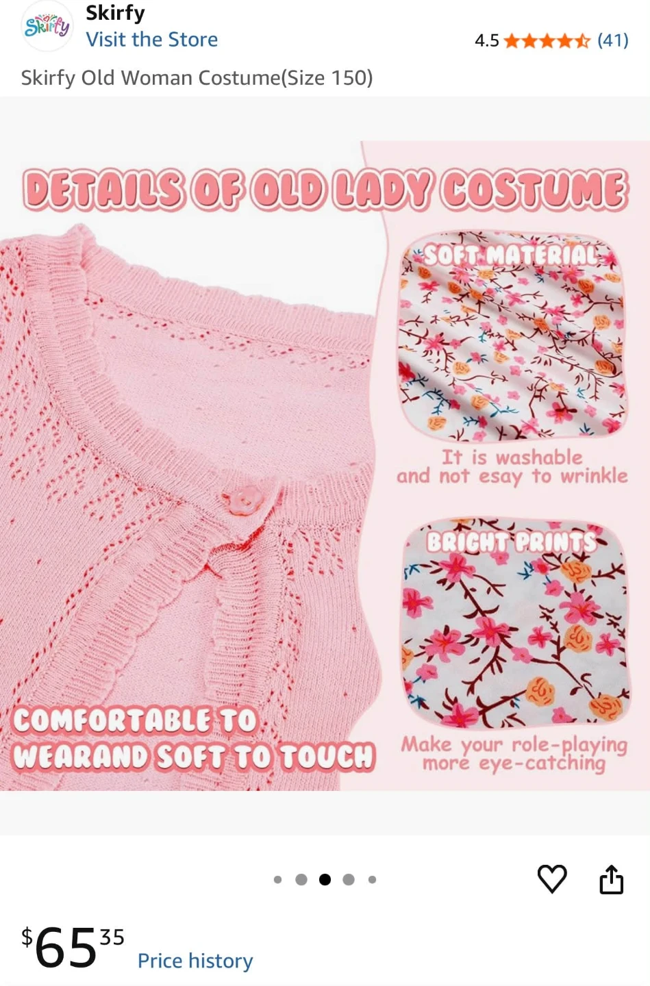 Old Woman Costume for Kids - photo 3