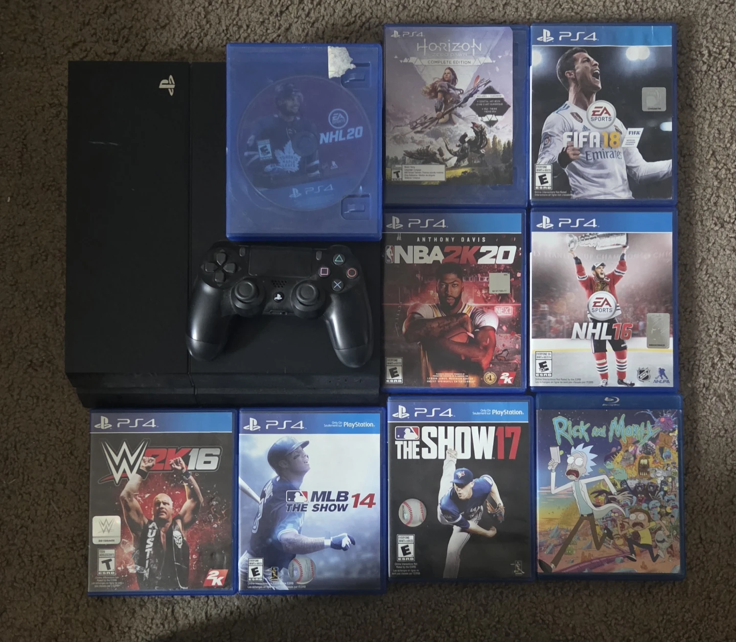 PlayStation 4 Fat Console with Games and VR Headset