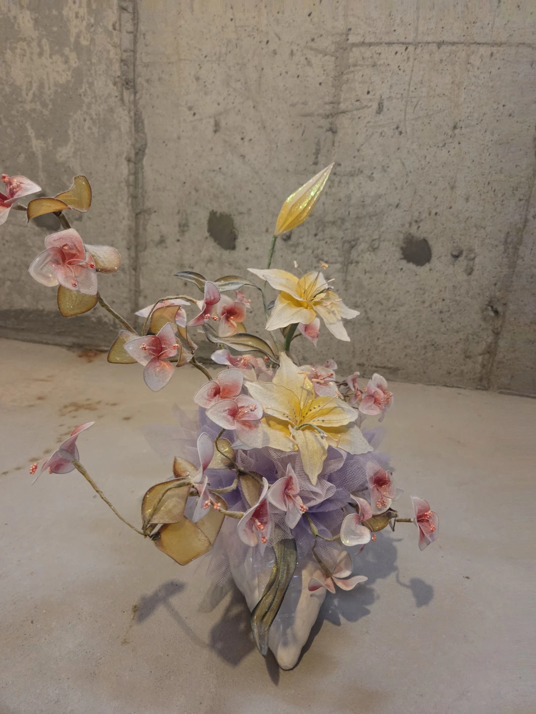 Artificial Flower Arrangement in Ceramic Vase - photo 2