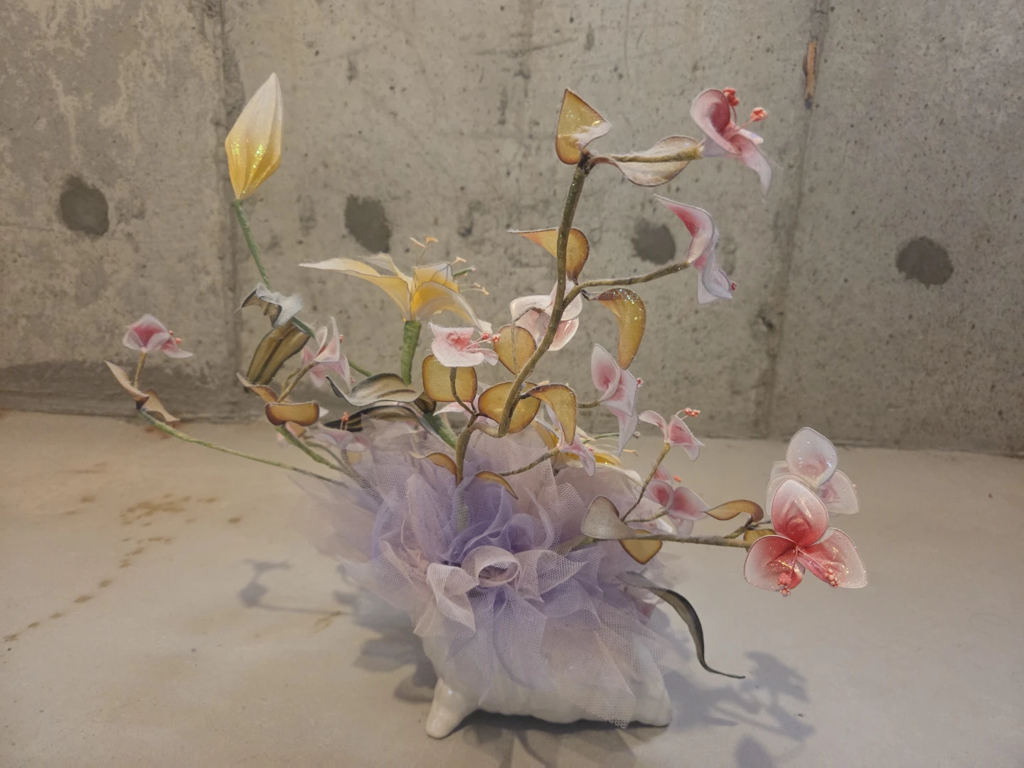 Artificial Flower Arrangement in Ceramic Vase - photo 3