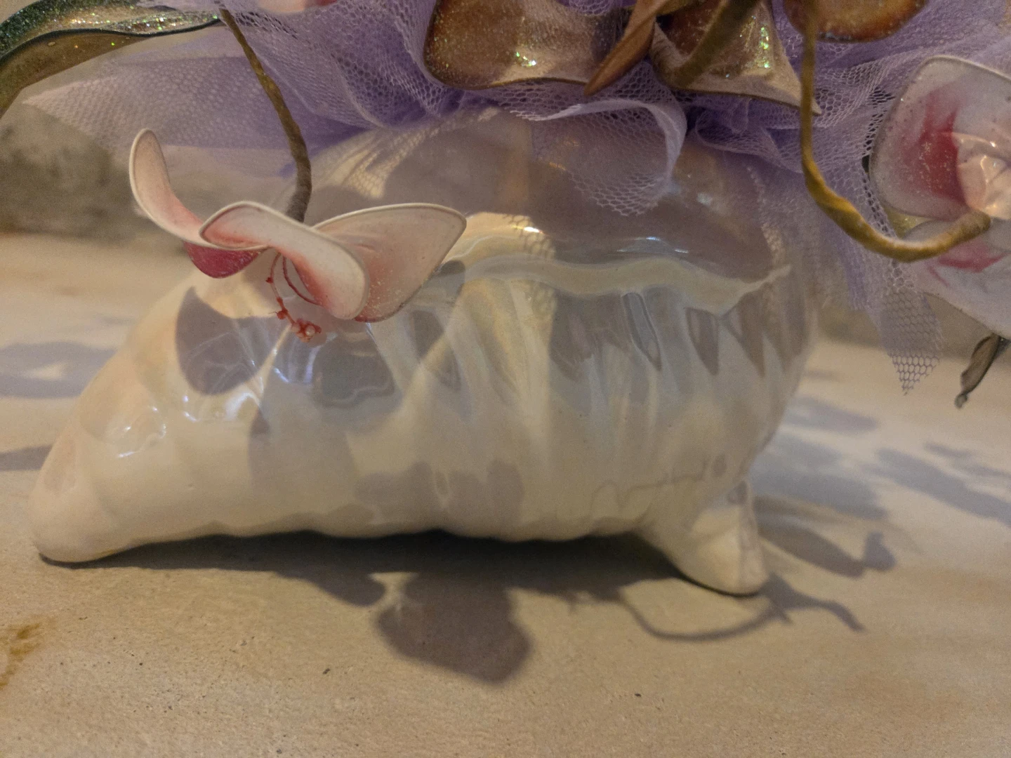 Artificial Flower Arrangement in Ceramic Vase - photo 4