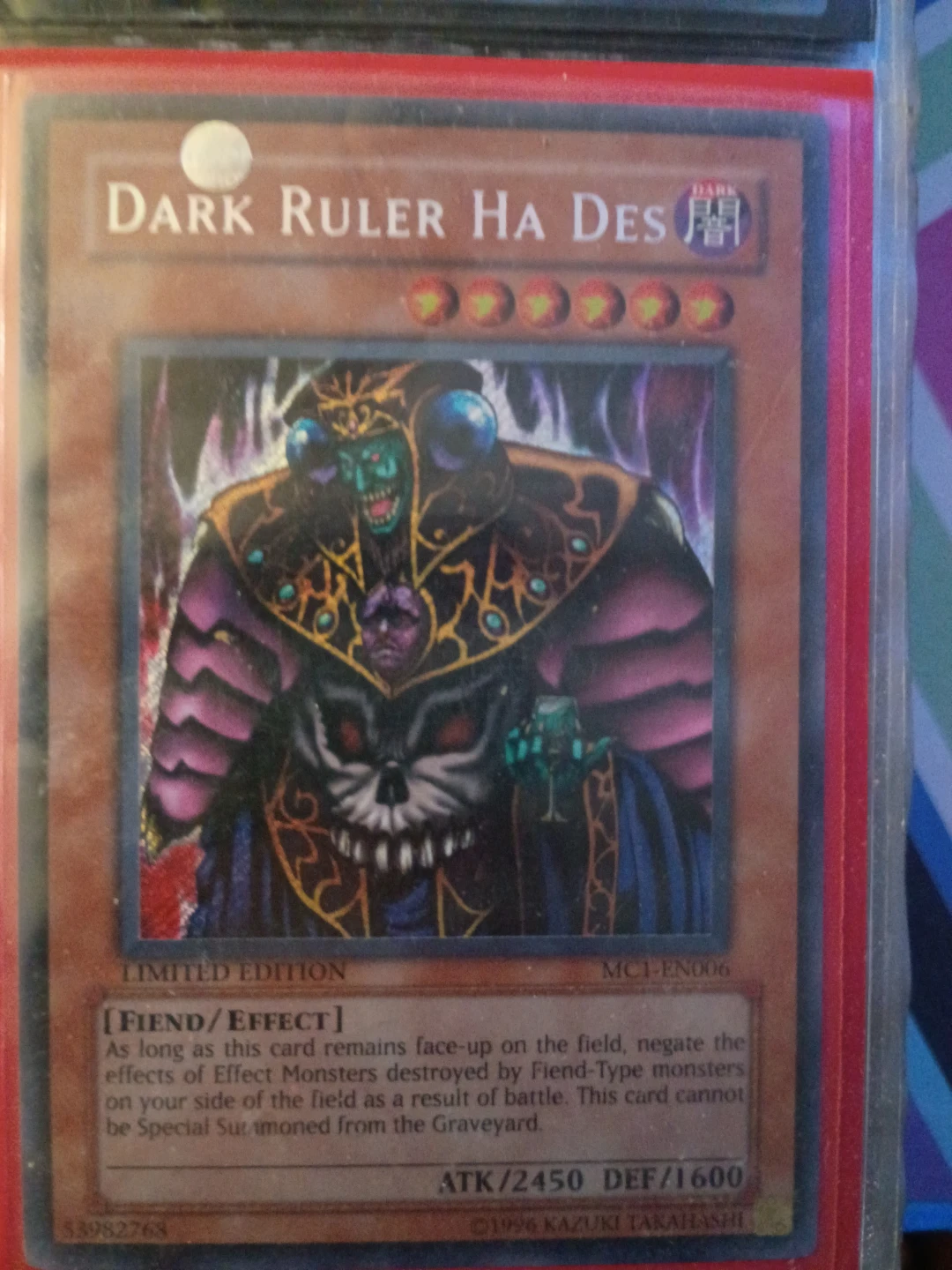 Yu-Gi-Oh! Dark Ruler Ha Des Trading Card MC1-EN00⚽6