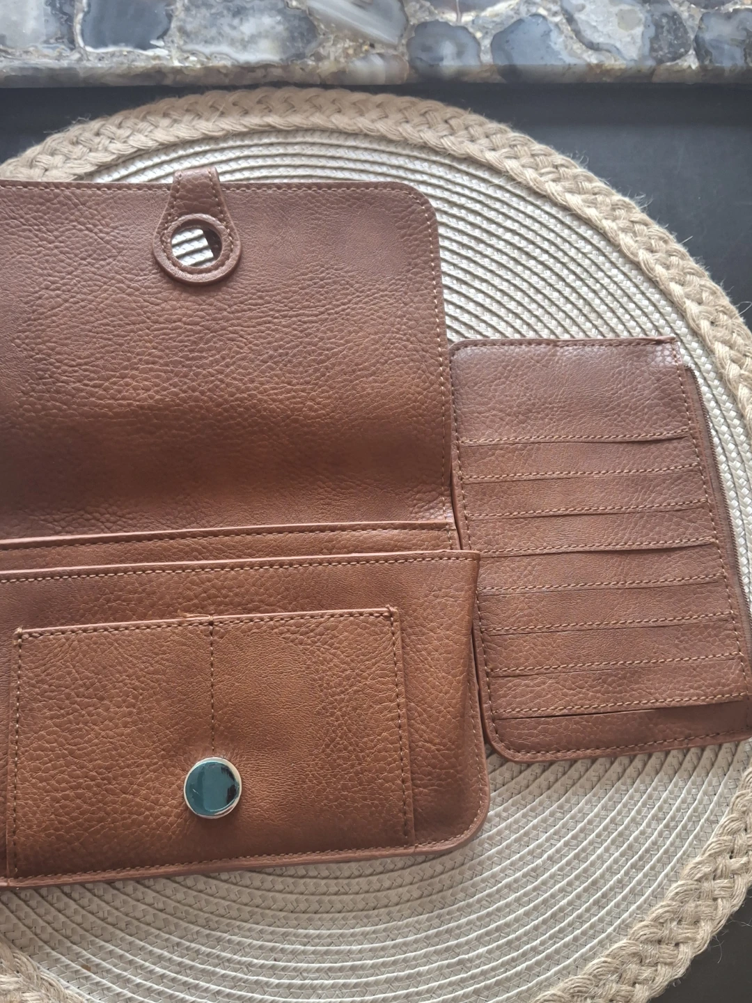 Brown Wallet with Card Holder/ password