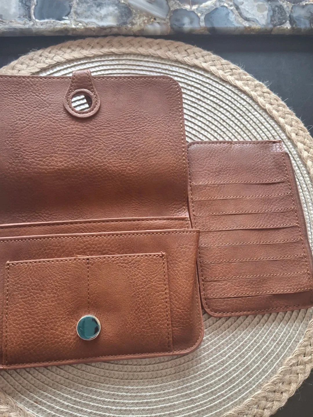 Brown Wallet with Card Holder/ password