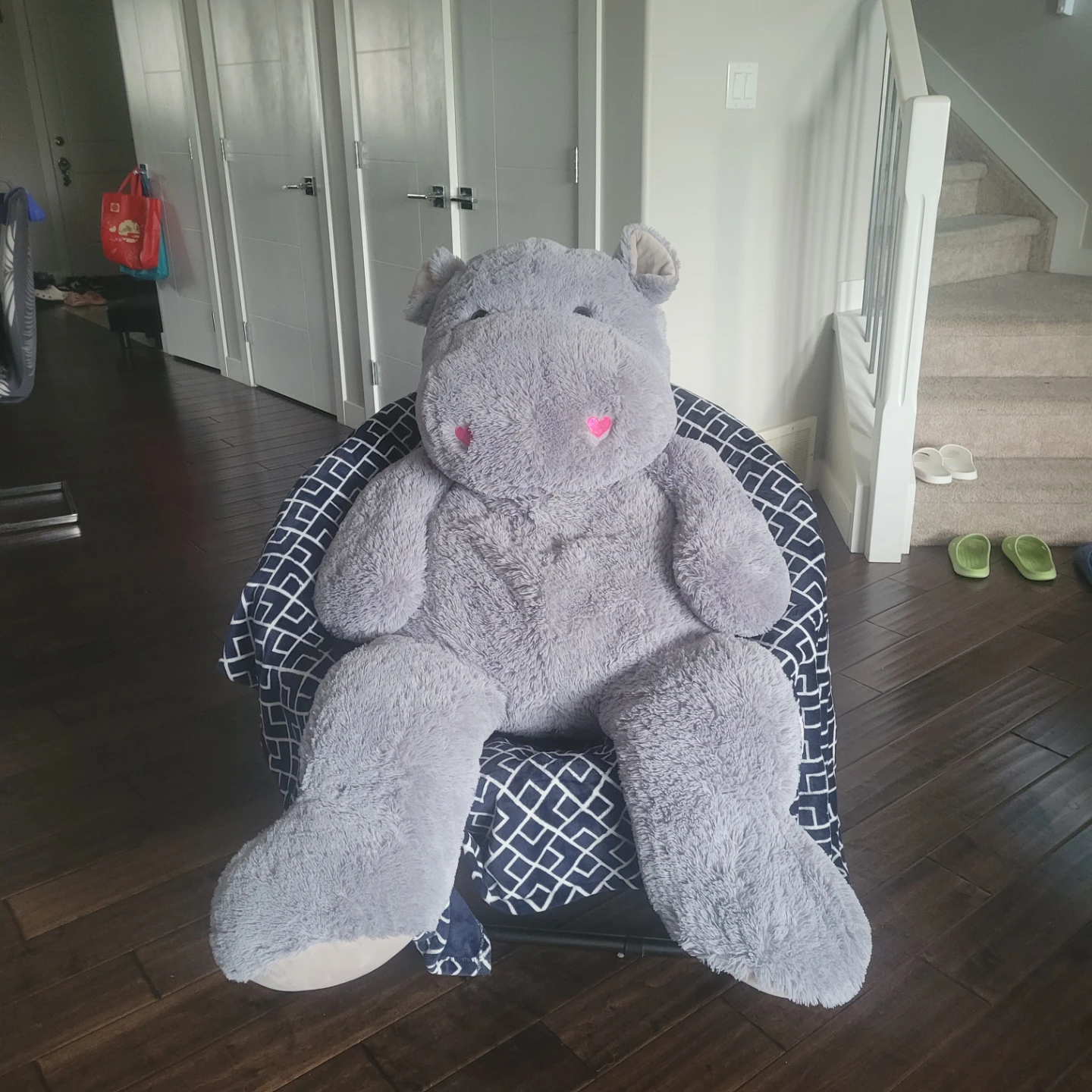 Giant Stuffed Hippo Toy
