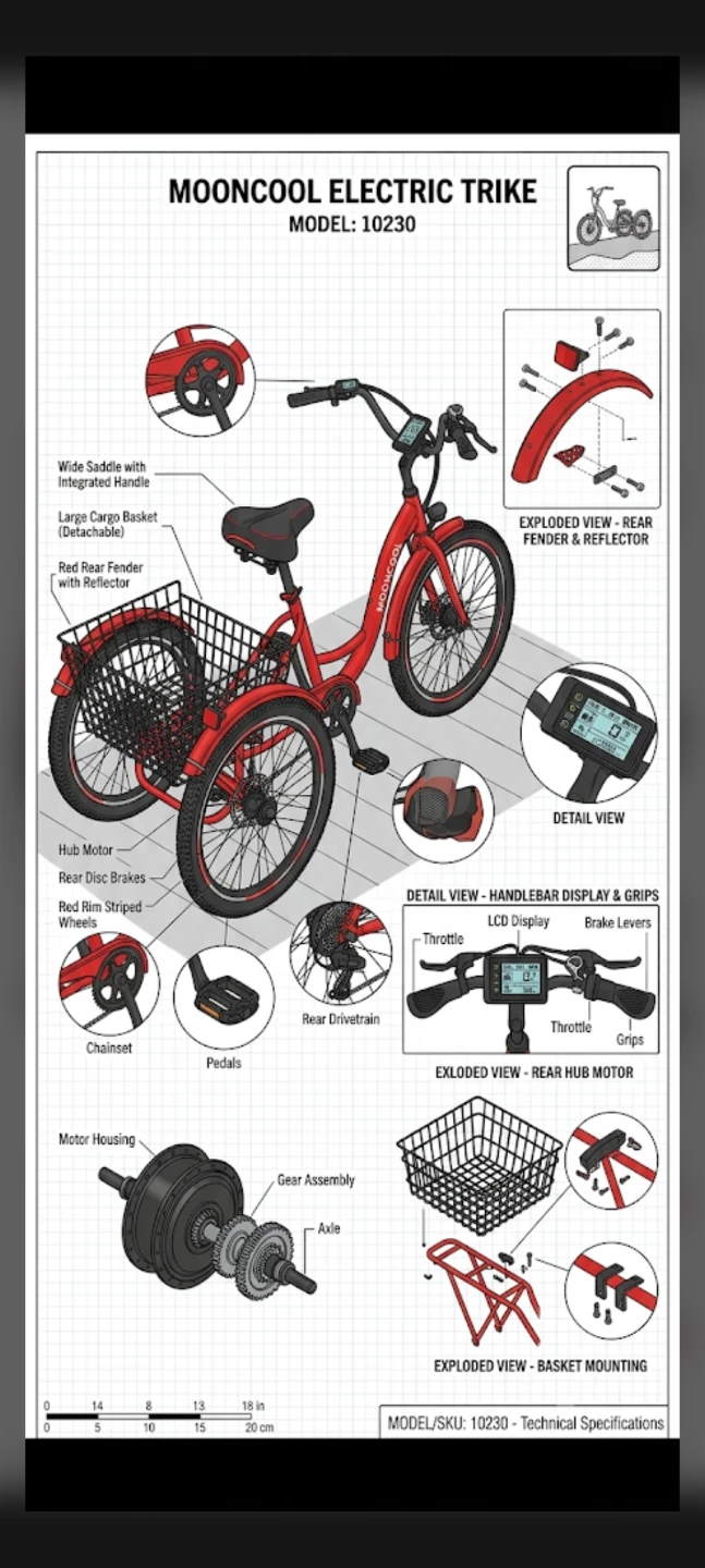 Like New Mooncool Electric Trike: Save Big! - photo 5