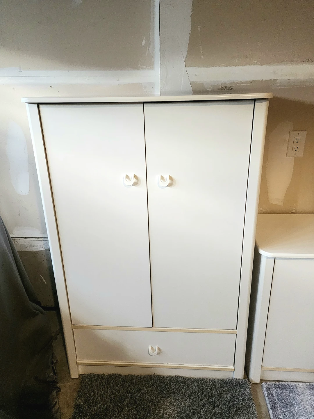 White Bedroom Set with Wardrobe, Dresser, and Nightstands - photo 3