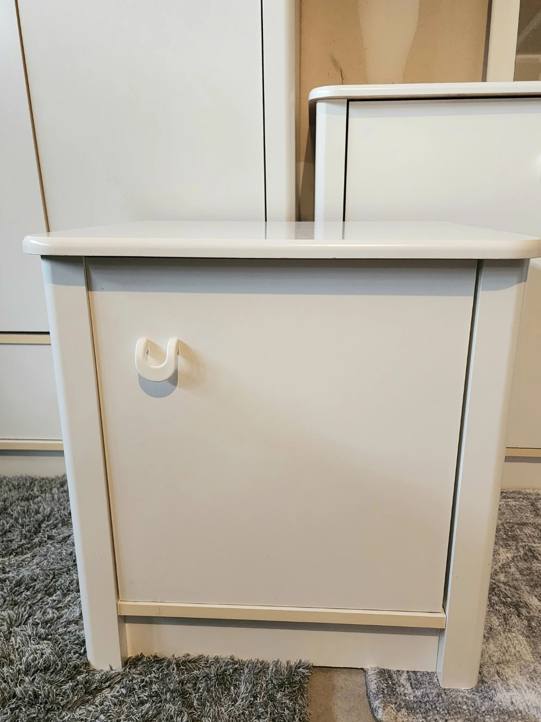 White Bedroom Set with Wardrobe, Dresser, and Nightstands - photo 4
