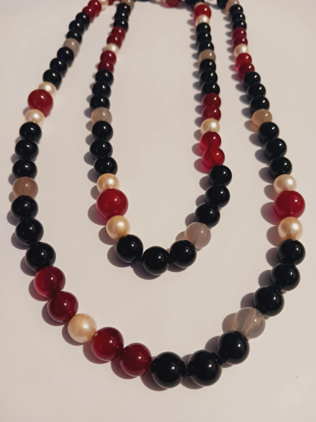 Elegant Gorgeous Genuine Gemstones Cultured Pearls Necklace - photo 3