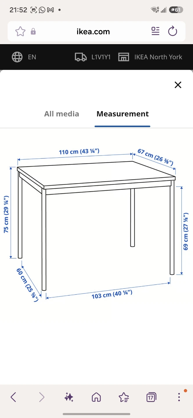IKEA Black Dining Table with 4 chairs - photo 2