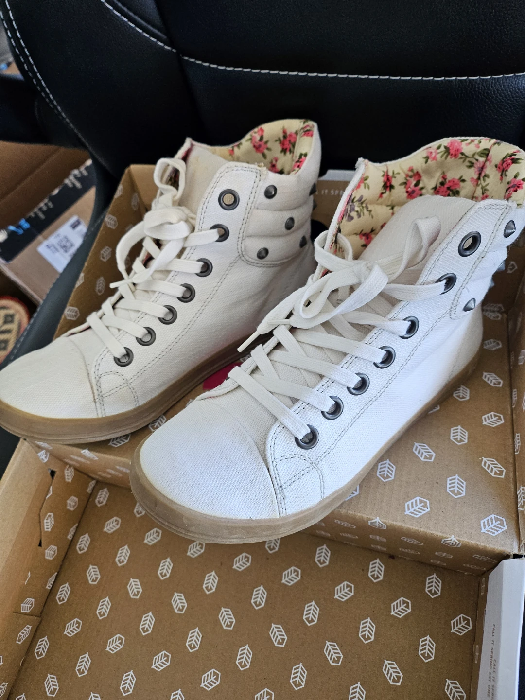 Call It Spring White Canvas High-Top Sneakers - photo 3