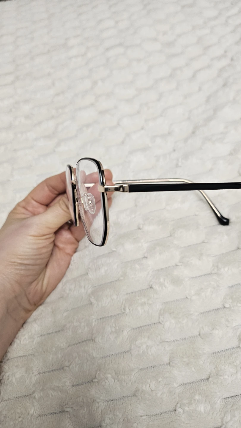 Black & Rose Gold Square Frame Eyeglasses - photo 2