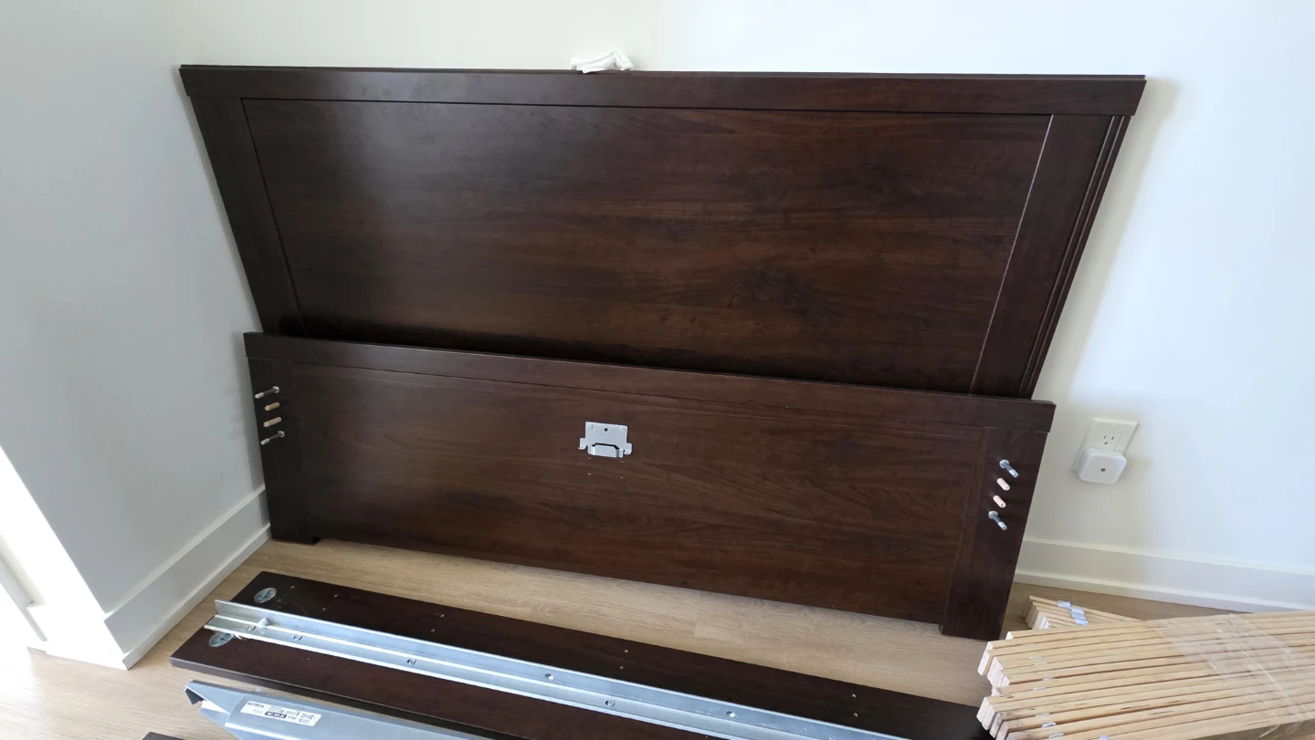 MOVING SALE- IKEA Malm Bed Frame Headboard and Side Rails - photo 2