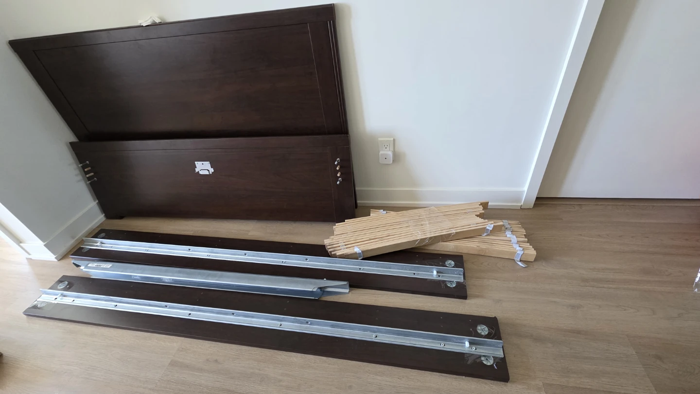 MOVING SALE- IKEA Malm Bed Frame Headboard and Side Rails - photo 3