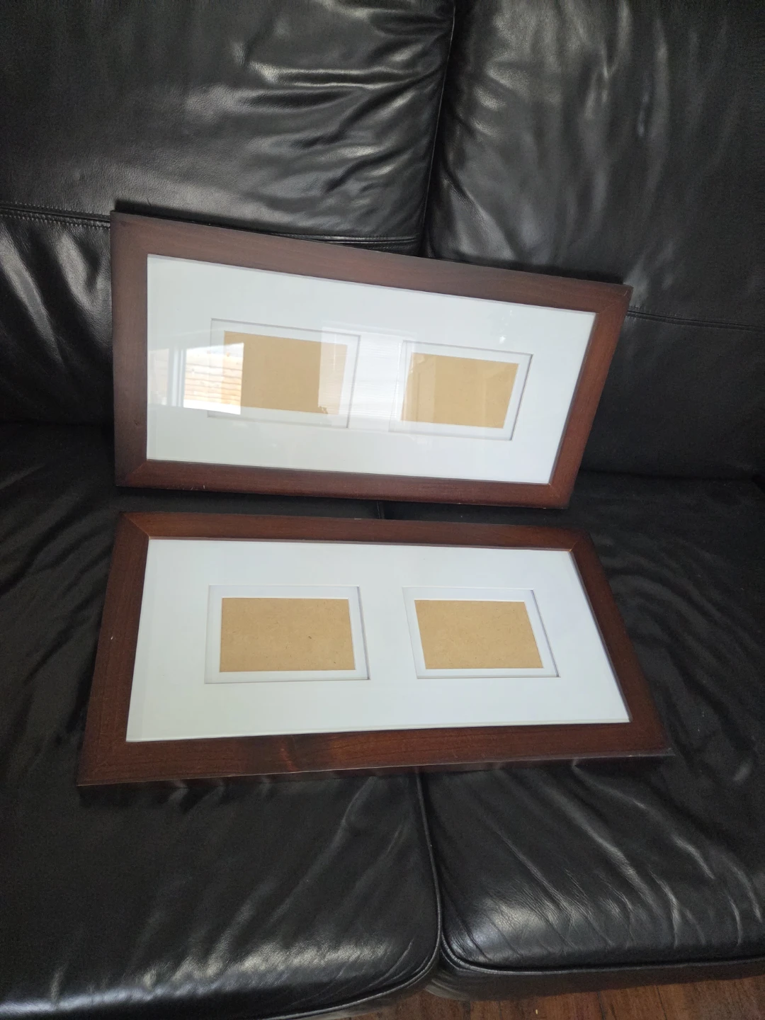 Two Wood Photo Frames with White Matting - photo 2