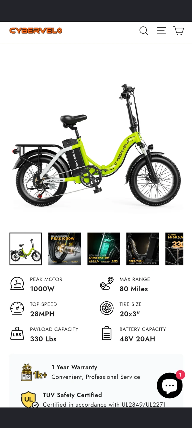 CYBERVELO Electric Folding Bike - photo 5
