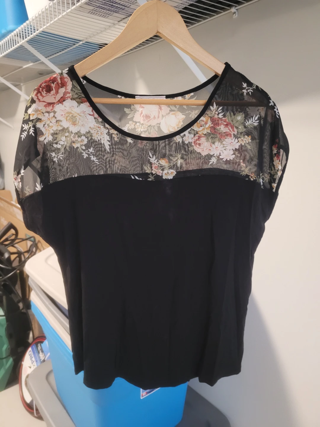 Claudia Richard Floral Mesh Top