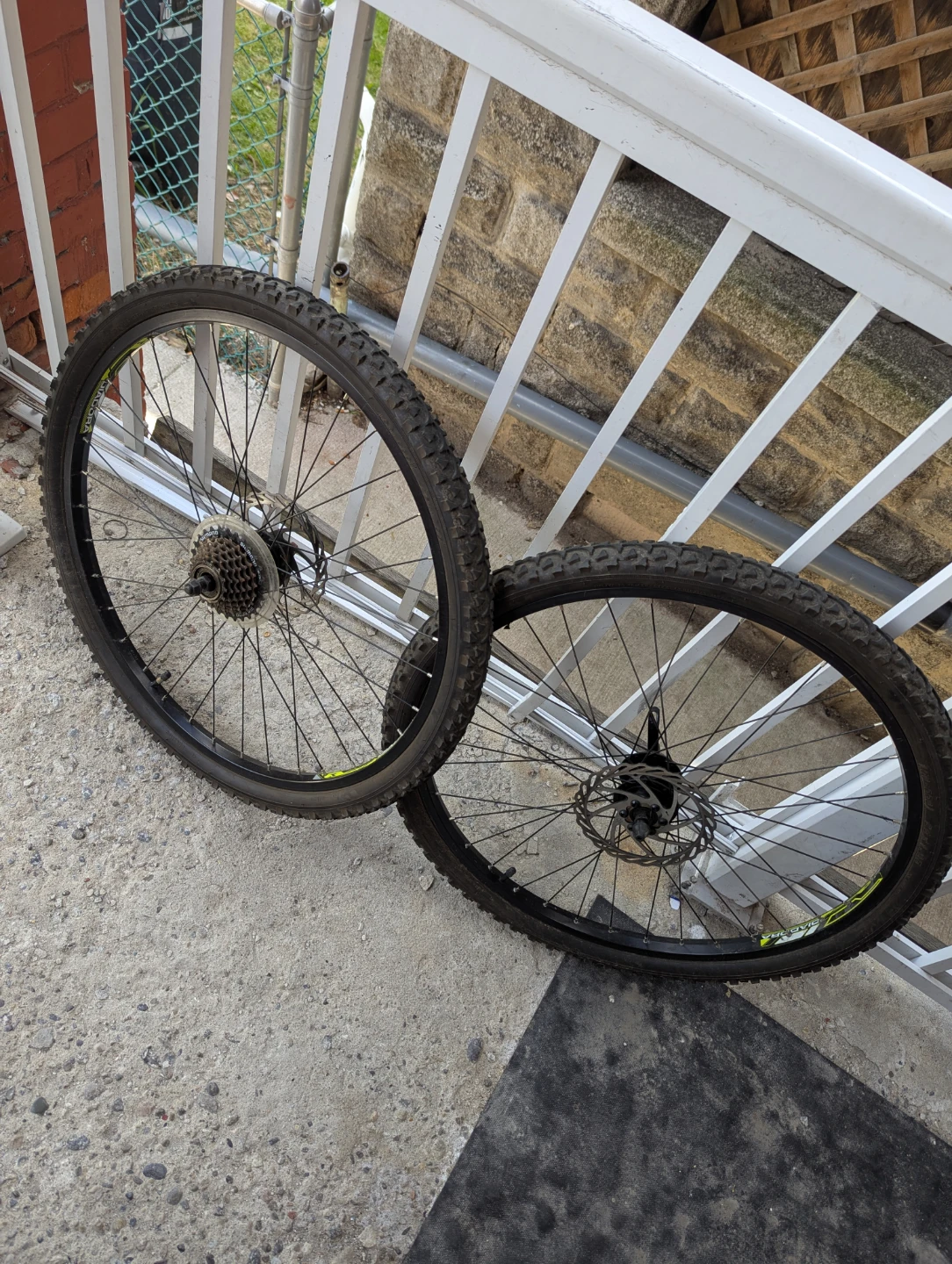 26" Mountain Bike Wheelset with Tires & Disc Rotors