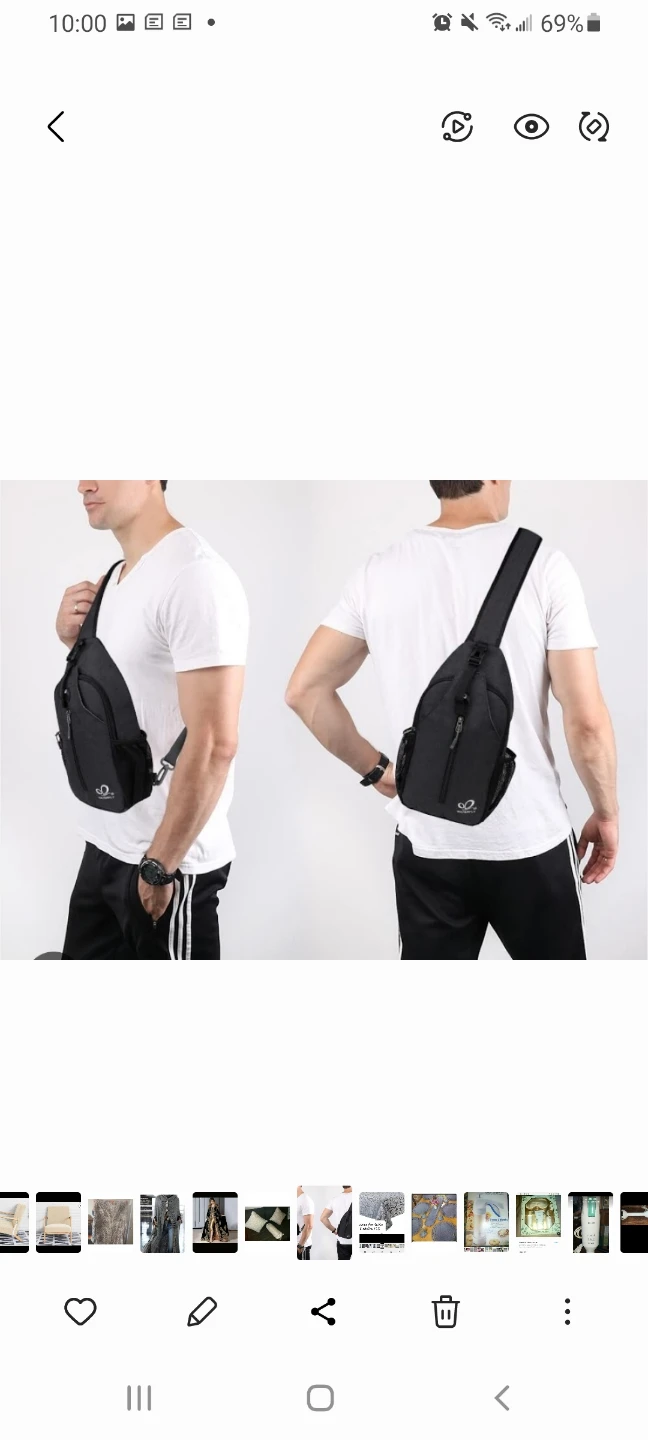 Black Sling Backpack