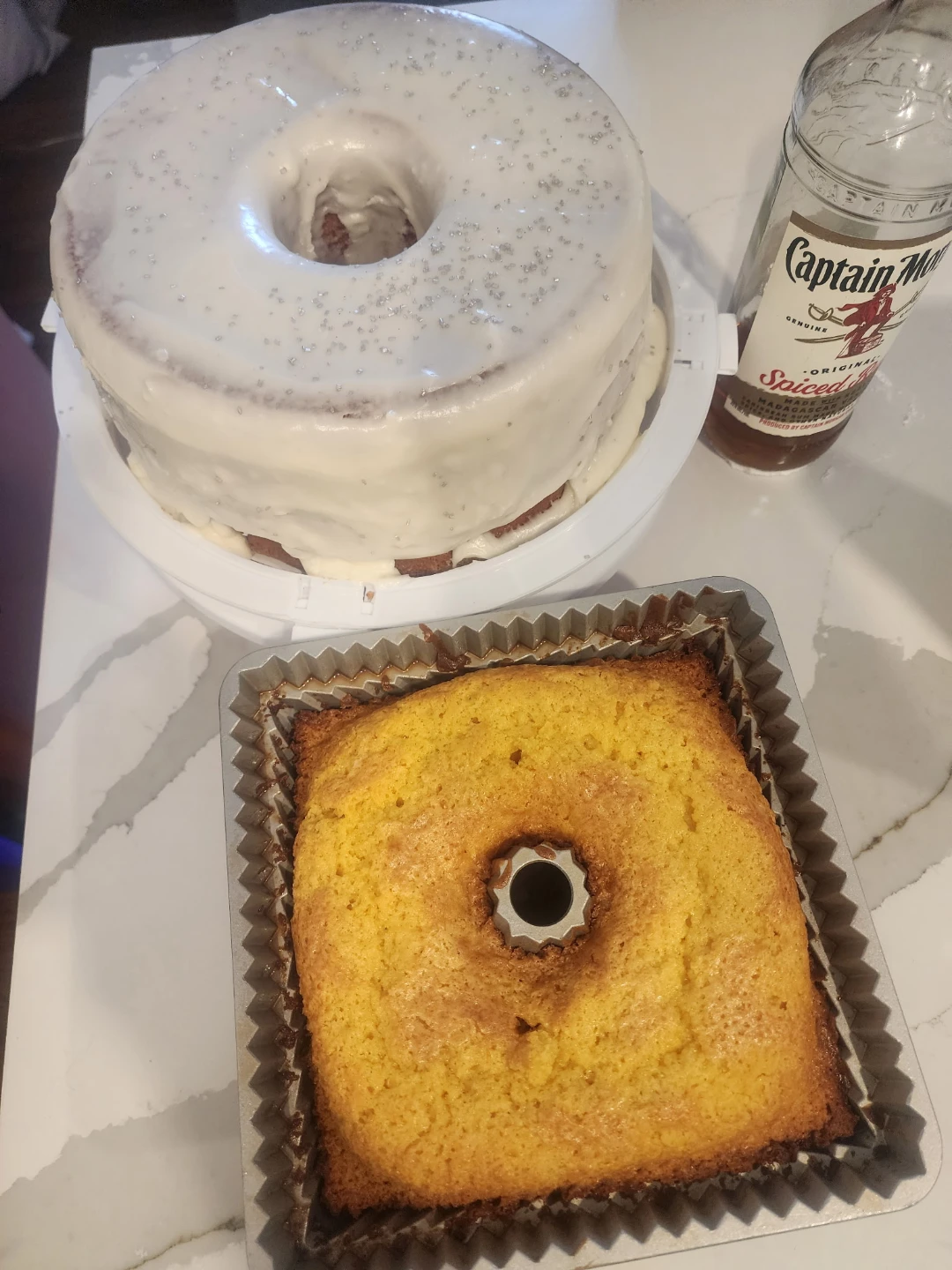 Captain Morgan Spiced Rum & Two Bundt Cakes