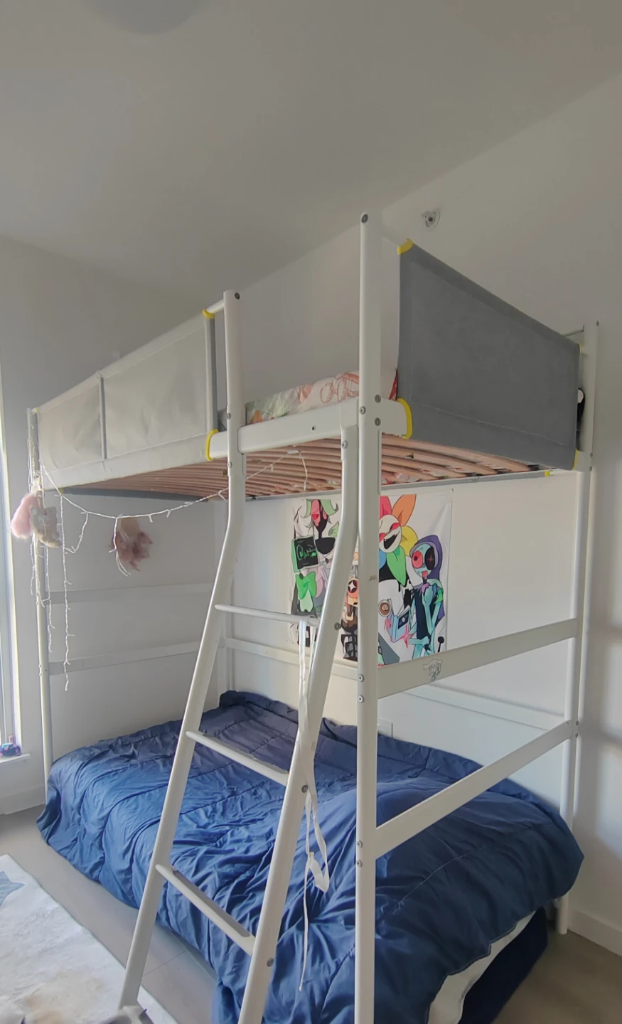 IKEA White Loft Bed Frame