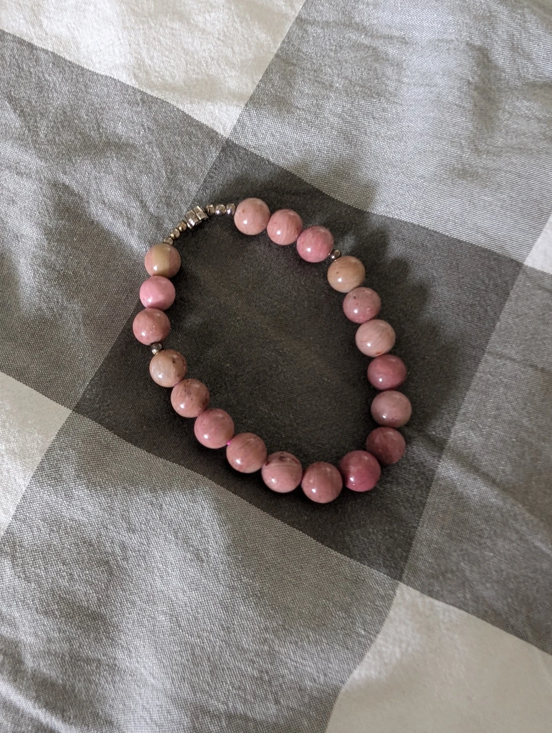 Pink Beaded Stretch Bracelet