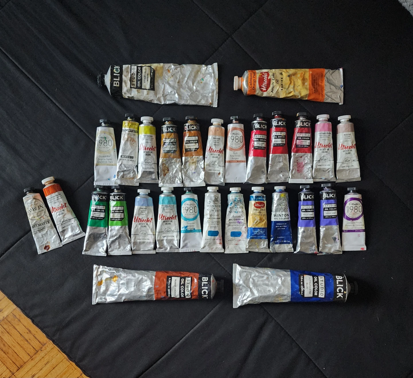 Assorted Oil Paint Tubes