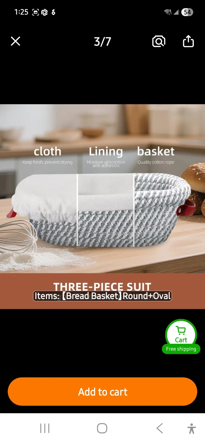 Set of 2 bread proofing baskets - photo 3