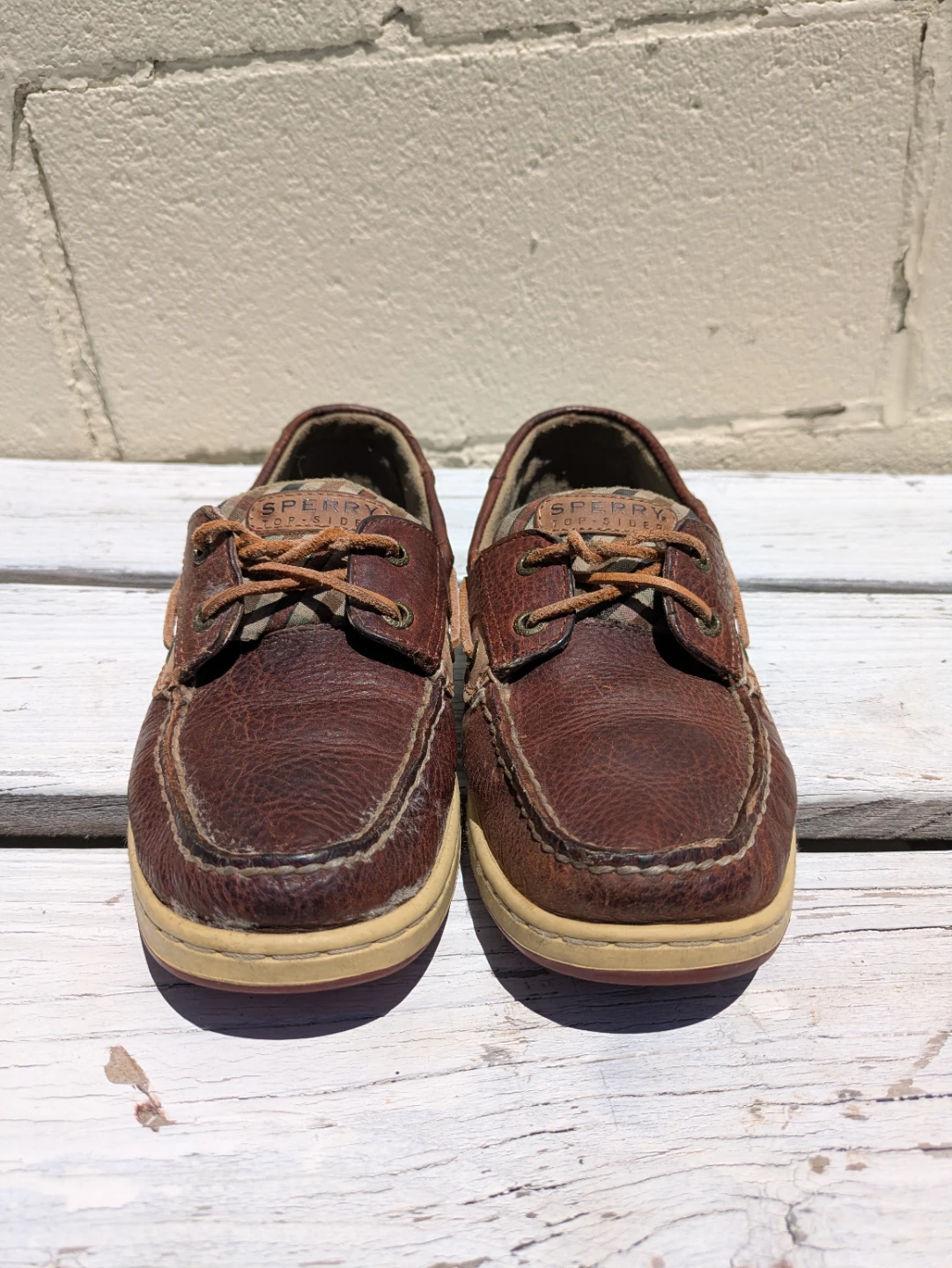Sperry Top-Sider Men's Brown Leather Boat Shoes Size 9M